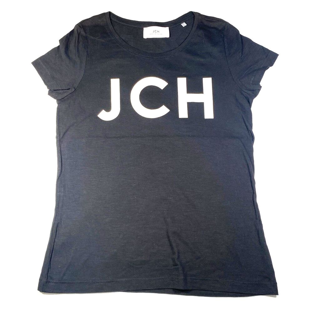 JCH Juergen Christian Hoerl BLACK LUXURY Tshirt! Cap Sleeve VIENNA AUSTRIA Sz L